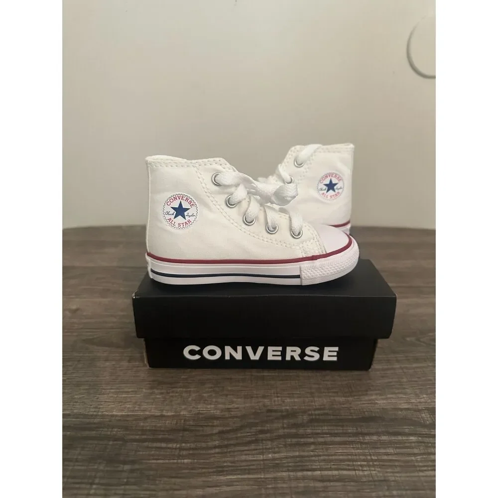 Converse Chuck Taylor All Star High Top Infant White Sneakers Size 6 NWB